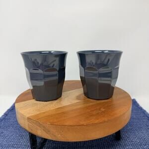 Set 2 Rice Imports Havnegade Melamine Child's Blue Color Tumblers Cups